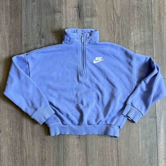 NIKE Girls Purple Pullover Sweater Size Small - Picture 1 of 4